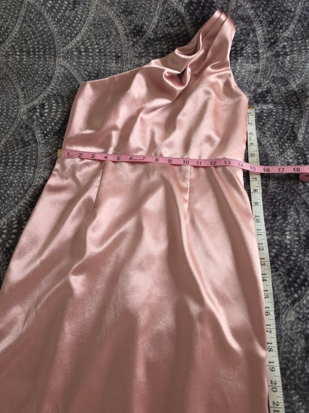 LULUS One-Shoulder Satin Pink Mauve Maxi Dress - Size M - Picture 8 of 15